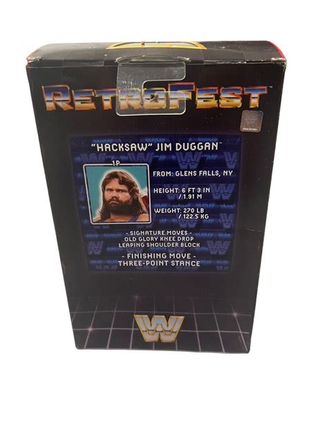 New Wwe Mattel Hacksaw Jim Duggan Retrofest Gamestop Exclusive Figure