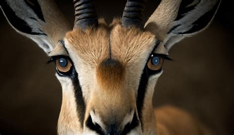 Premium Photo | A close up of a gazelle's horns