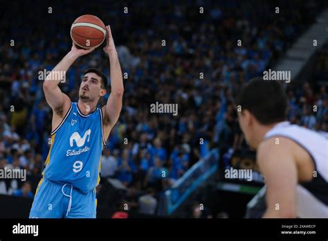 Movistar Estudiantes Player In Action During Final Four Leb Oro