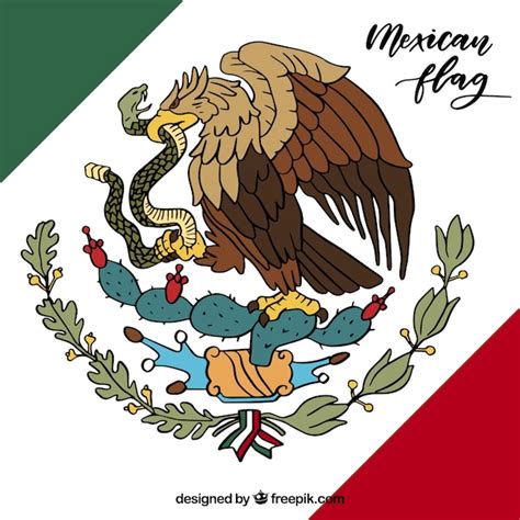 Mexican Flag Eagle Outline