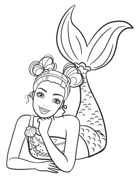 Coloriage Sirene Coloriage Barbie Sirene A Imprimer Gratuit