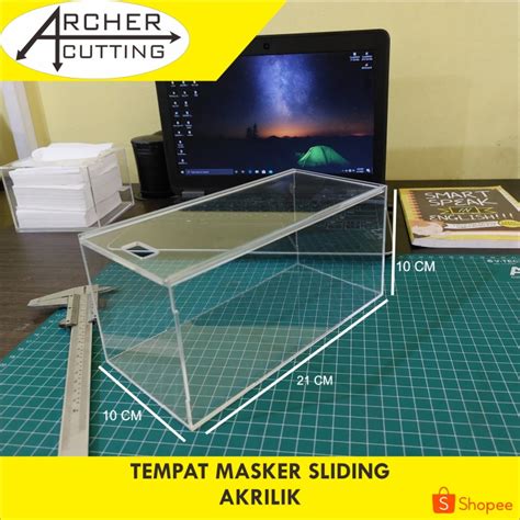 Jual Kotak Masker Box Maker Organizer Make Up Serbaguna Sliding Akrilik