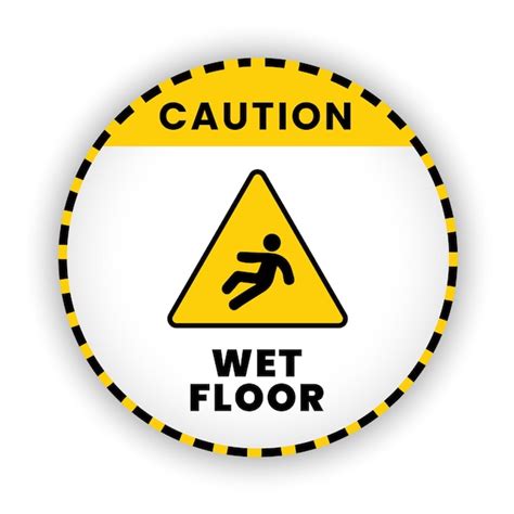 Premium Vector Caution Wet Floor Banner Vectorillustration Deign Sign