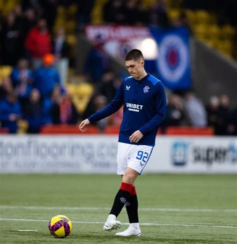 Bailey Rice Rangers Warms Scottish Premiership Editorial Stock Photo