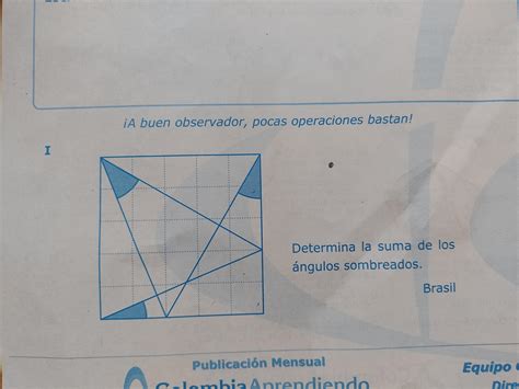 Determina La Suma De Los Angulos Sombreados Brainly Lat