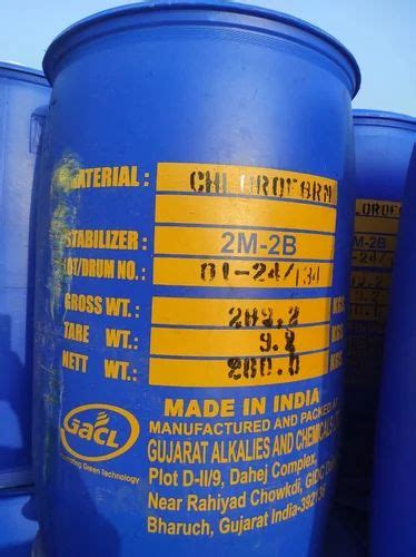 GACL Chloroform Liquid Industrial Grade 280 Kg Drum 99 99 99 90 At