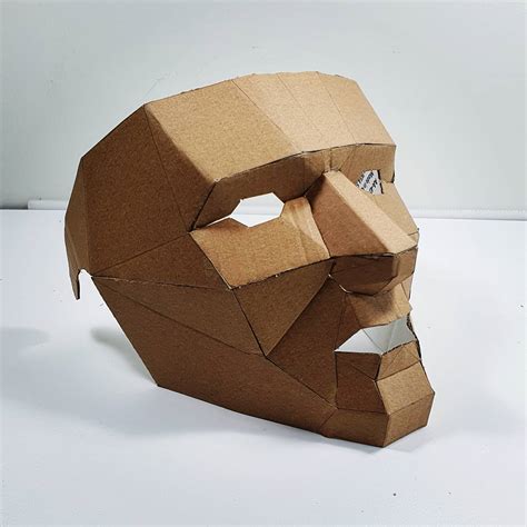 How To Diy Easy Cardboard Human Mask Front Man Dr Doom