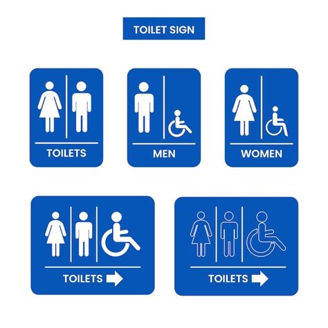 Premium Vector Modern Vector Toilet Icons Set