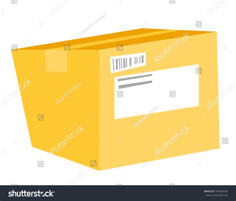 Closed Cardboard Box Vector Cartoon Illustration Stock Vector (Royalty ...