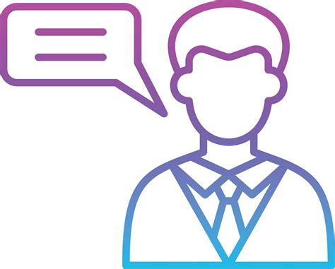 Opinion Line Gradient Icon 10665767 Vector Art at Vecteezy 