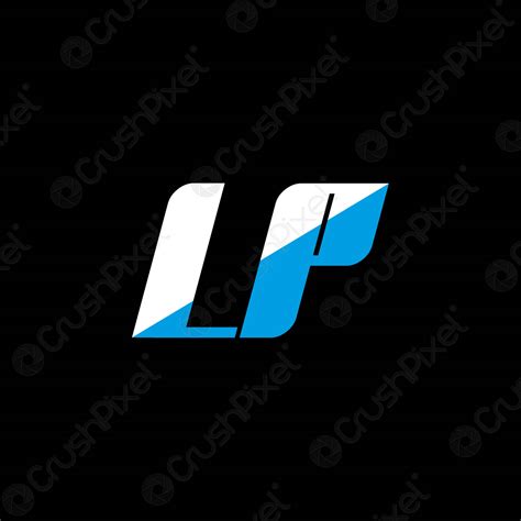 Lp Letter Logo Design On Black Background Lp Creative Initials Stock