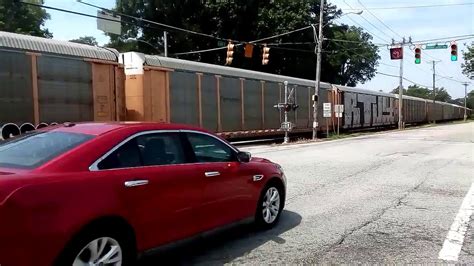 Ns And Pull Short Autorack Train Through Union Sc Heading