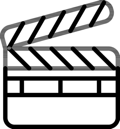 Clapperboard Icon In Thin Line Art 24333037 Vector Art At Vecteezy