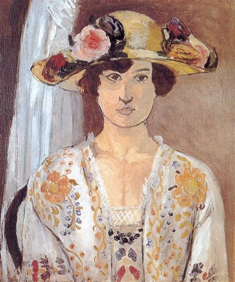 Le Muse HENRI MATISSE Donna Con Cappello Con Fiori 1919