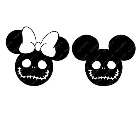 Halloween Face Mickey Minnie Svg Png Pdf Mickey Svg