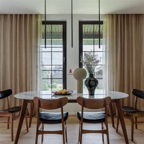 Фото интерьера столовой дома в современном стиле