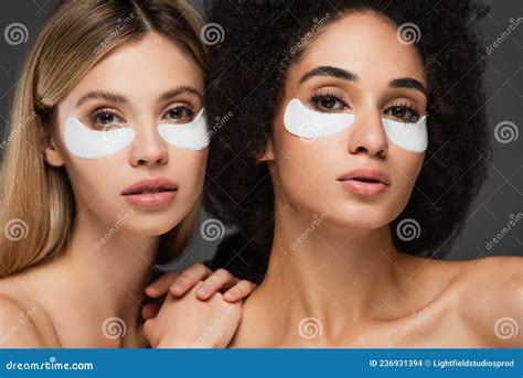 Multicultural Women With Naked Shoulders And Stock Photo Image Of