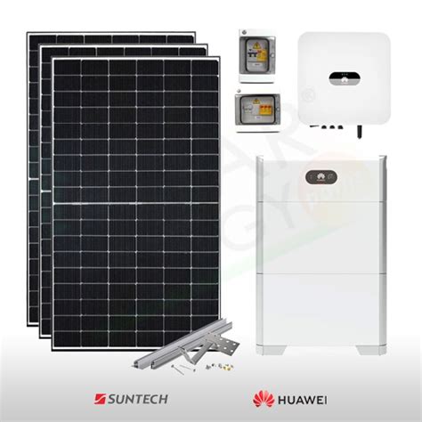 KIT FOTOVOLTAICO 6 3 KW SUNTECH POWER HUAWEI CON ACCUMULO 10 KWH