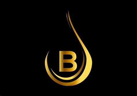 Premium Vector Initial B Monogram Alphabet With Water Drop In A