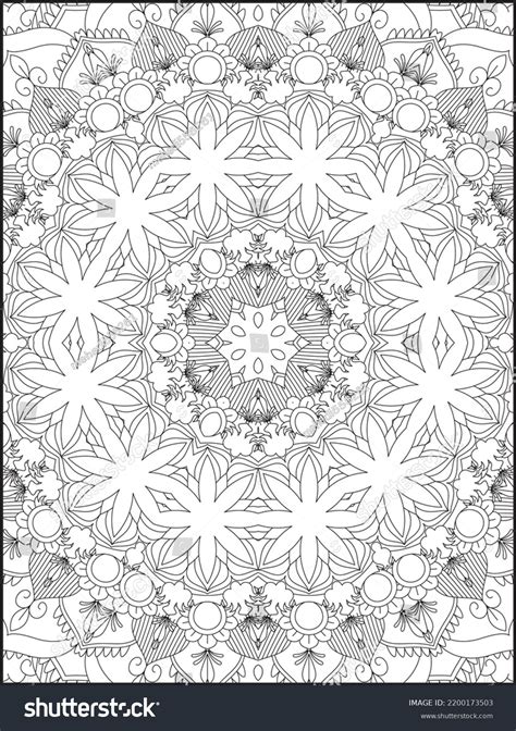 Adult Coloring Page Mandala Coloring Page Stock Vector (Royalty Free ...