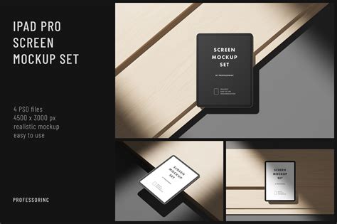 Ipad Pro Screen Mockup Set On Yellow Images Creative Store