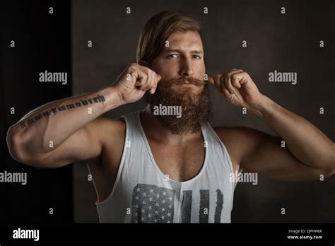 Style Portrait Muscular Build Beard Masculinity Bearded Mustache