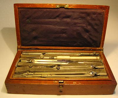 Early Th Century Draughtsman Drawing Set By Harling London Antique