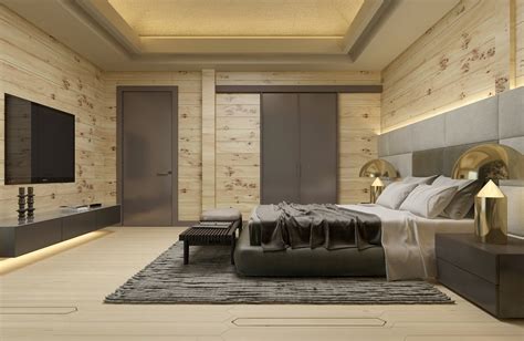 Bedroom in the wooden house on Behance