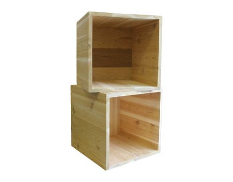 Wooden Stackable Cube Shelves