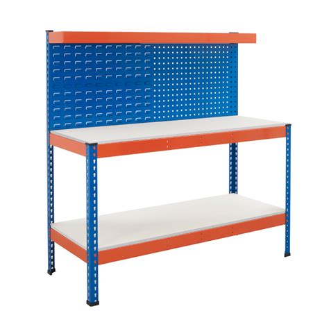 Big400 Combination Panel Workstation Full Depth Lower Shelf Blue