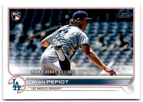 Topps Update Debut Ryan Pepiot Rc Los Angeles Dodgers Us Ebay