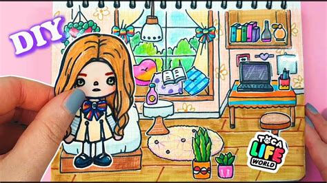 M3gans Room Drawing Toca Boca Style Tutorial Diy Paper Crafts