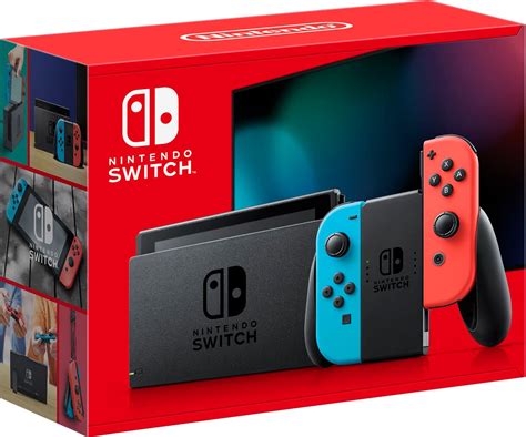 Nintendo Switch With Neon Blue And Neon Red JoyCon Multi HADSKABAH