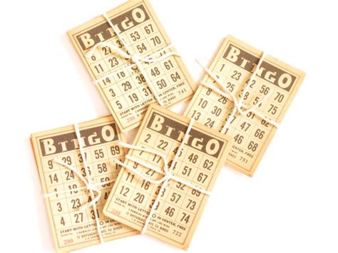 Set 10 Vintage Bingo Cards Old Bingo Cards Antique Bingo - Etsy