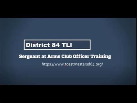 Toastmasters District Summer Tli Saa Sergeant At Arms Officer