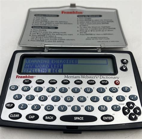 Franklin English Dictionary Handheld MWD450 Electronic Merriam Websters