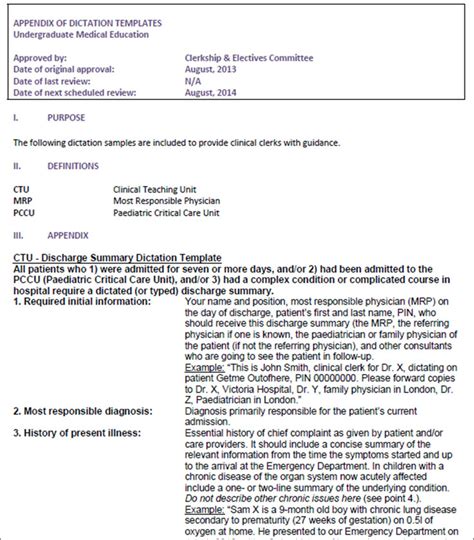 6 Discharge Summary Template Free Pdf Word Excel Formats