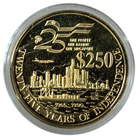 Singapore Gold Th Anniversary Of Independence Proof Oz