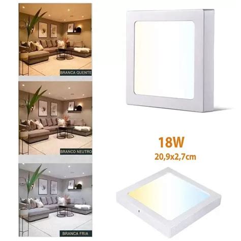 PAINEL LED SMART SOB QUAD 18W 1300LM 21X21CM DIMERIZAVEL GAYA