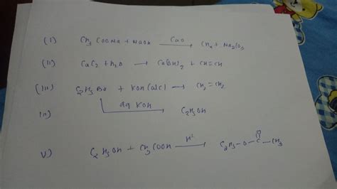 Name The Organic Compound Prepared By Each Of The Following Reactions