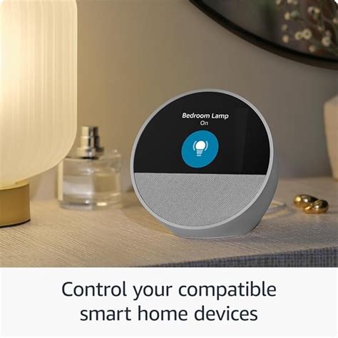 Amazon Echo Spot - Smart Alarm Clock with Alexa & Vibrant Sound