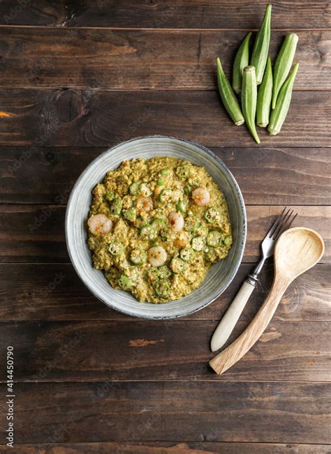 Caruru, traditional Afro-Brazilian dish made with okra and dried shrimp ...