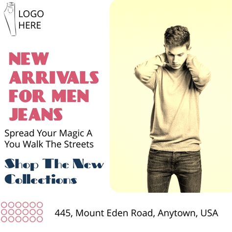 New Arrivals For Men Jeans Poster Template Postermywall