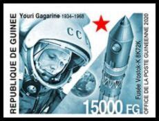 Stamp Yuri Gagarin Guinea Yuri Gagarin Yt Gn Nd