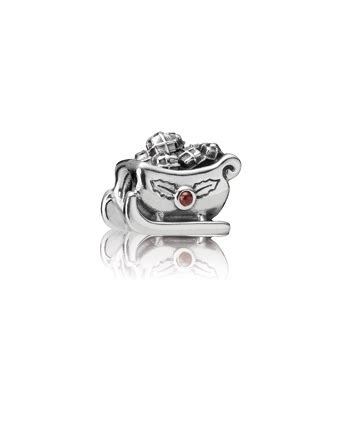 Pandora Silver Santa S Sleigh With Garnet Charm Available At