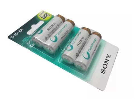 Pilas Recargables Sony Cycle Energy Aa Mah Originales Mercadolibre