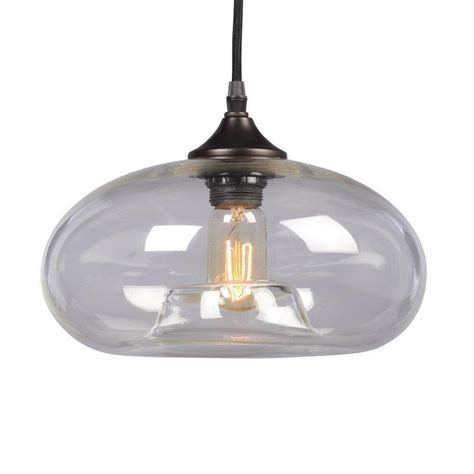 Galaxy Lighting Bronze Single Transitional Clear Glass Dome Pendant Light at Lowes.com