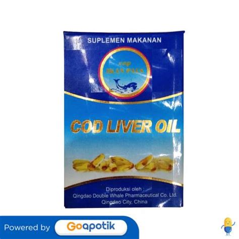 Jual Cap Ikan Paus Cod Liver Oil Botol 50 Kapsul Shopee Indonesia