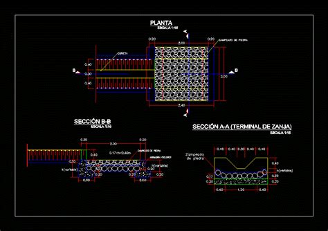 Terminal De Cuneta En AutoCAD Librería CAD