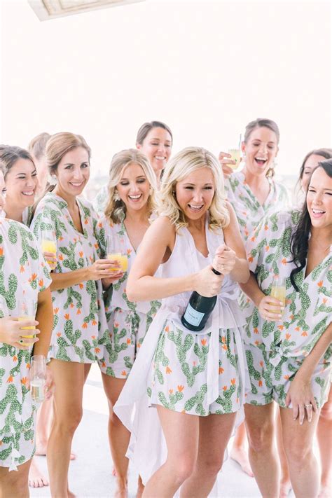 Matching Cactus Bridal Party Pajamas At The Ashton Depot In Fort Worth